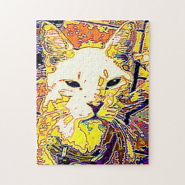VÄRLDENS MEST SVÅRA PUZZLE GULT CAT PUSSEL (Vertikal)