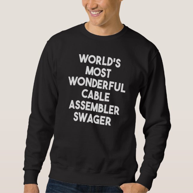 Världens mest underbara kabel-Assembler-Swager Lång Ärmad Tröja (Framsida)