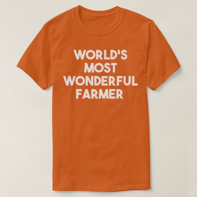 Världens mest underbara lantbruk t shirt (Design framsida)
