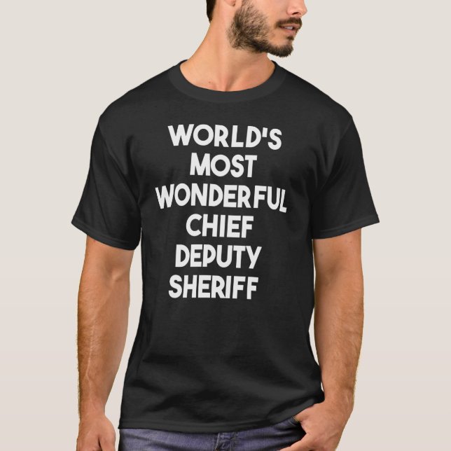 Världens mest underbara polischef t shirt (Framsida)
