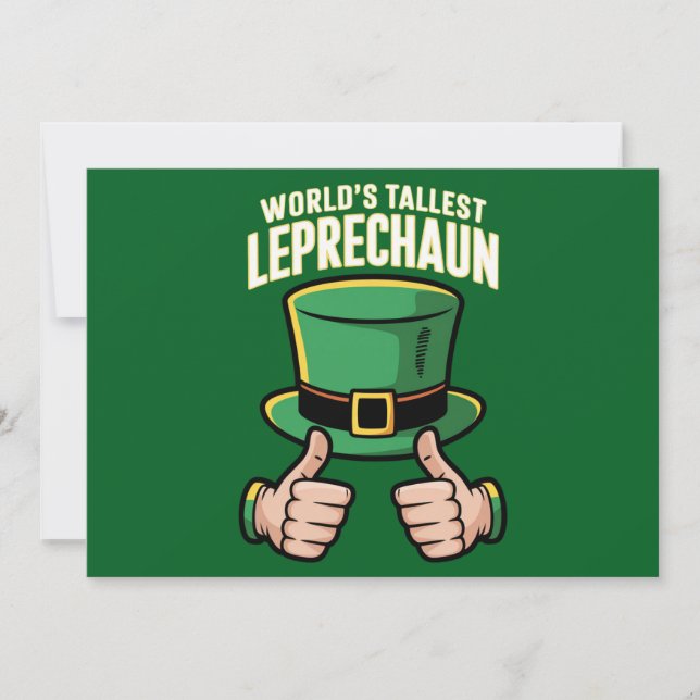 Världens minsta Leprechaun Funny Irish Humor Inbjudningar (Framsida)