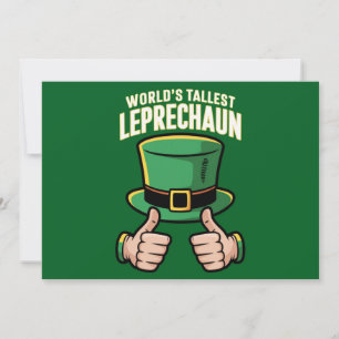 Världens minsta Leprechaun Funny Irish Humor Inbjudningar