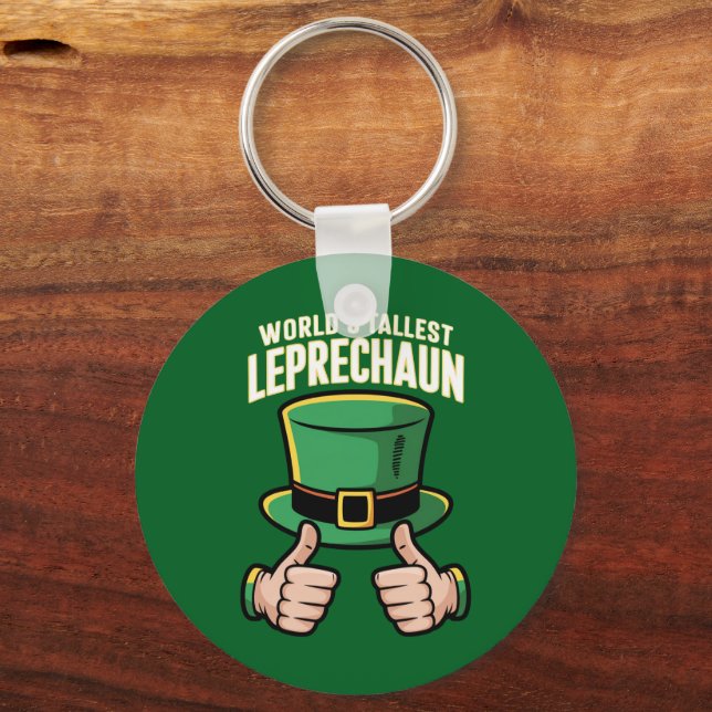 Världens minsta Leprechaun Funny Irish Humor Nyckelring (Framsida)
