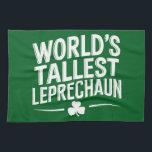 Världens minsta Leprechaun St. Patrick's Day Kökshandduk<br><div class="desc">Världens minsta Leprechaun St. Patrick's Day Saint Irish Pats Sarcastic Funny</div>