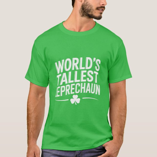 Världens minsta Leprechaun St. Patrick's Day T Shirt (Framsida)