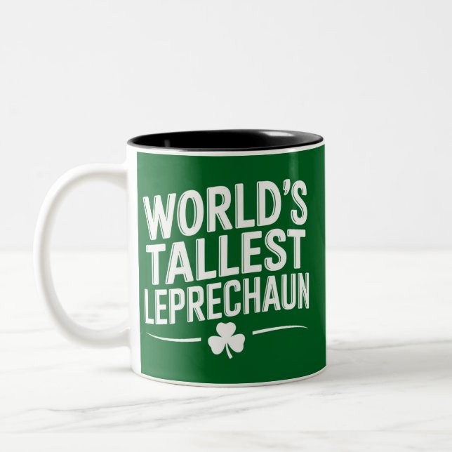 Världens minsta Leprechaun St. Patrick's Day Två-Tonad Mugg (Vänster)