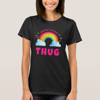 Världens Nicest Thug Shirts Sarcastic Rainbow Funn T Shirt