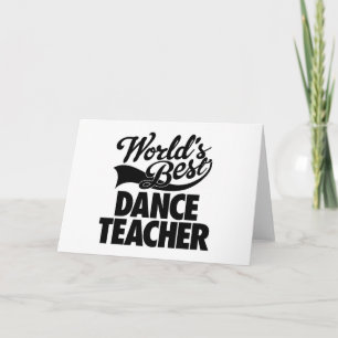 Världens Notecard/notecard(er) för Best Dance Teac Kort