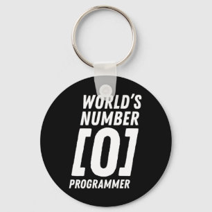 Världens nummer 0-programmerkod nyckelring