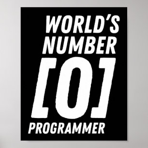 Världens nummer 0-programmerkod poster