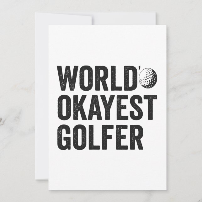 Världens Okayaste Golfare Rolig Golf Sport Fan  Inbjudningar (Framsida)