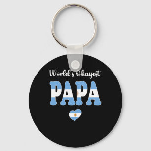 Världens Okayest Argentine Pappa Alltid Bästa Papp Nyckelring