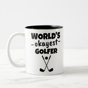 Världens okayest golfer Två-Tonad mugg