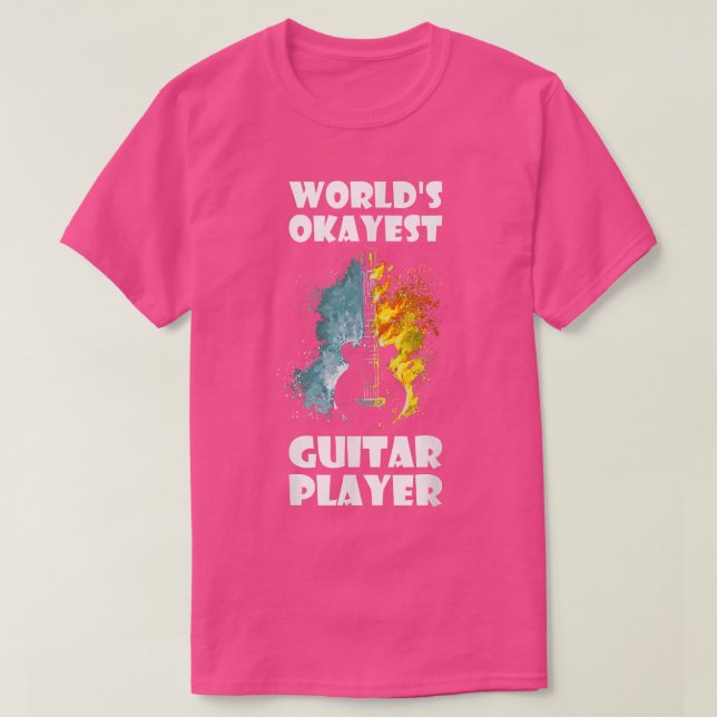 Världens okayest guitar-spelare 3506 t shirt (Design framsida)