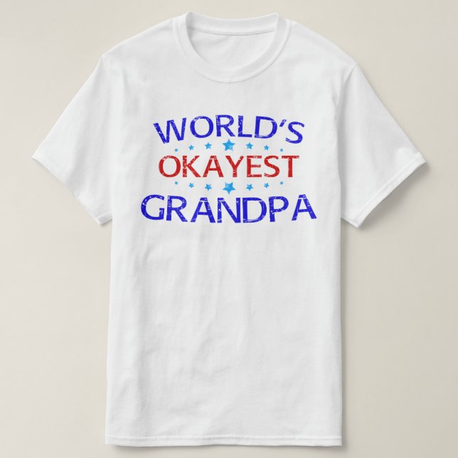 världens okayest morfar t shirt (Design framsida)