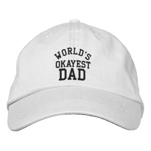 Världens Okayest Pappa Fars dag Funny-hatt för Pap Broderad Keps