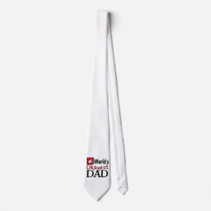 Världens okayest pappa lustiga fars dag necktie slips