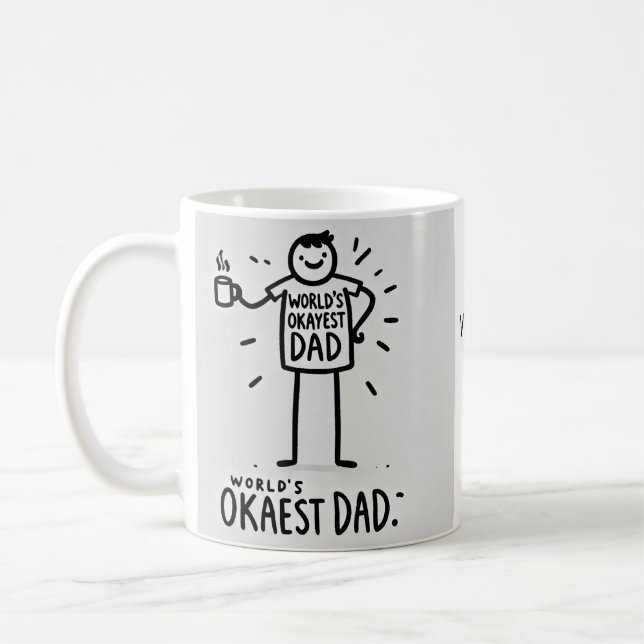 Världens Okayest Pappa Mugg (Vänster)
