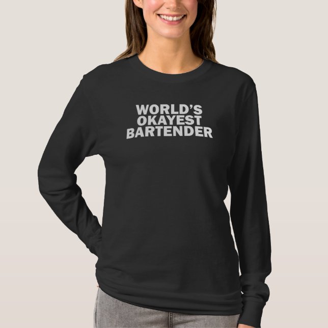 Världens okejaste bartender    t shirt (Framsida)