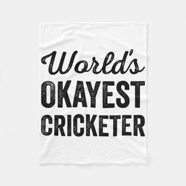 Världens okejaste cricketspelare Rolig humor crick Fleecefilt (Framsidan)