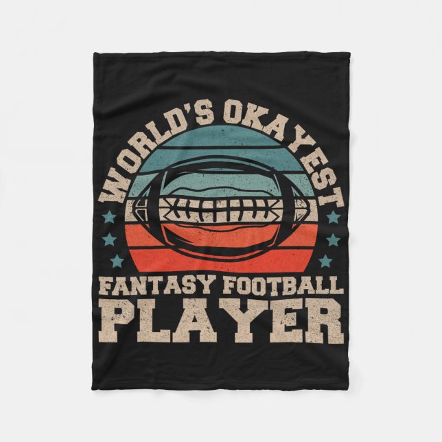 Världens okejaste Fantasy Football-spelare Fantasy Fleecefilt (Framsidan)