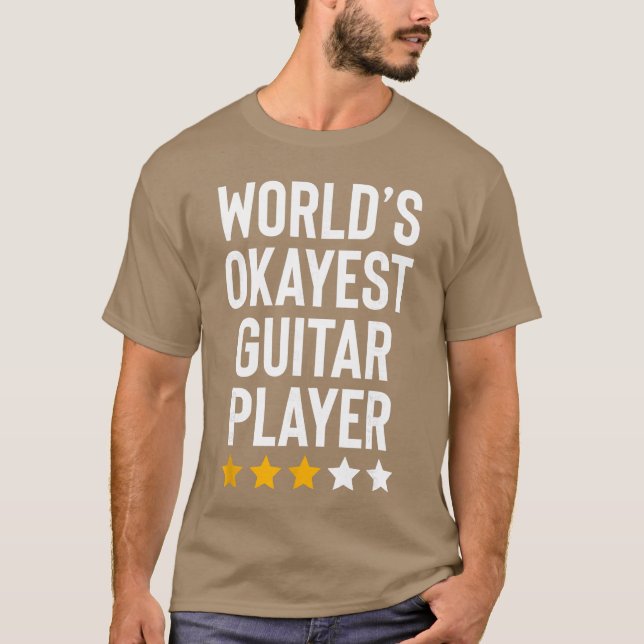 Världens okejaste gitarrspelare Musikkärlek Tjej R T Shirt (Framsida)