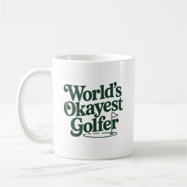 Världens okejaste golfare Retro golfhumor Kaffemugg