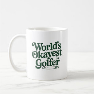 Världens okejaste golfare Retro golfhumor Kaffemugg