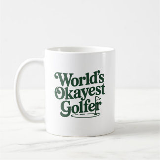Världens okejaste golfare Retro golfhumor Kaffemugg