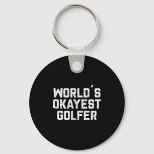 Världens okejaste golfare Rollig golfande golf skä Nyckelring