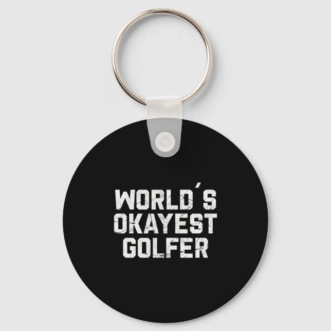 Världens okejaste golfare Rollig golfande golf skä Nyckelring (Framsida)
