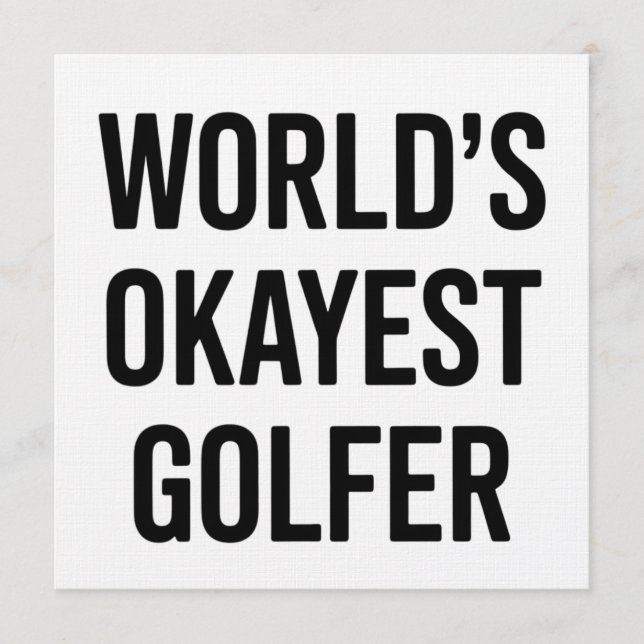 Världens okejaste golfarfar fars dag golf inbjudningar (Framsida)
