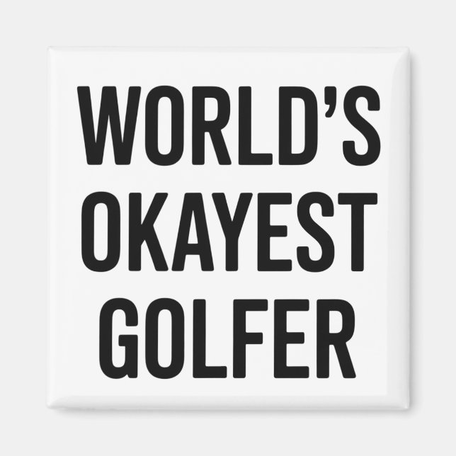 Världens okejaste golfarfar fars dag golf magnet (Framsidan)