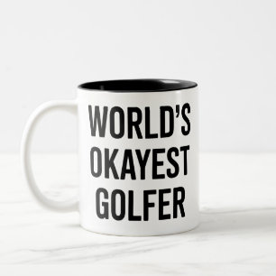 Världens okejaste golfarfar fars dag golf Två-Tonad mugg