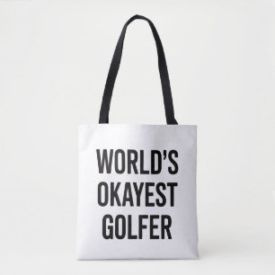 Världens okejaste golfarfar fars dag golf tygkasse