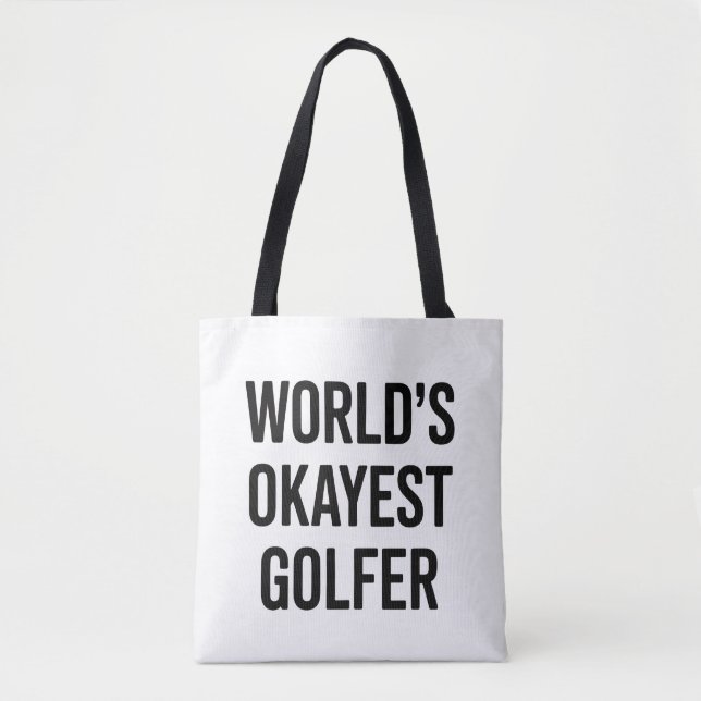 Världens okejaste golfarfar fars dag golf tygkasse (Framsida)