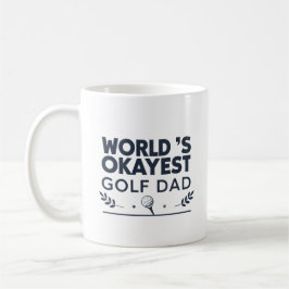 Världens Okejaste Golfpappa Vintage Emblem Kaffemugg