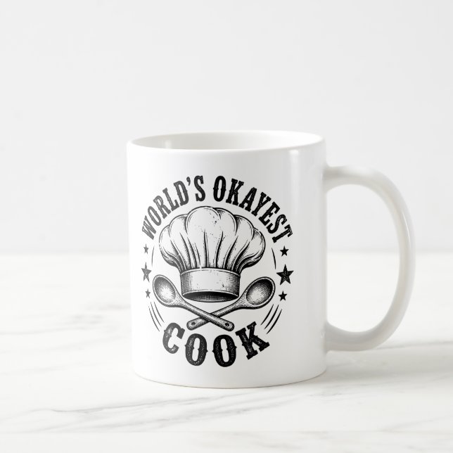 Världens okejaste kock Roligt citat om matlagning Kaffemugg (Höger)