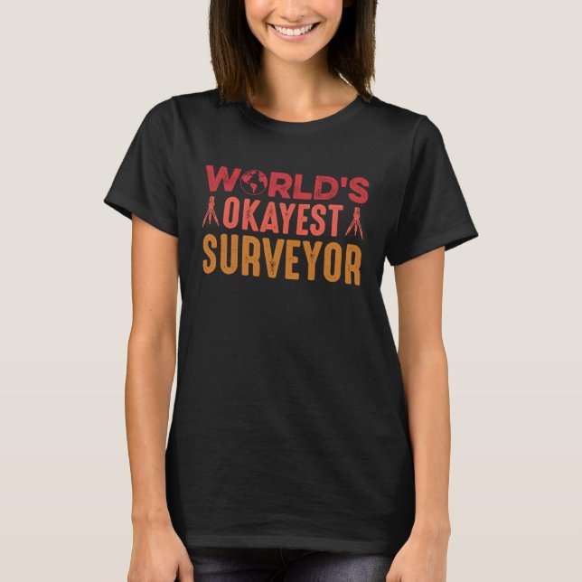Världens okejaste lantmätare t shirt (Framsida)