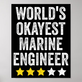 Världens okejaste mariningenjör män kvinnor rolig poster