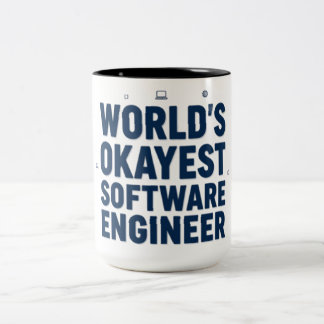 Världens okejaste mjukvaruingenjör rolig kaffemugg