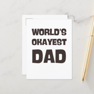 världens okejaste pappa rolig pappa vykort
