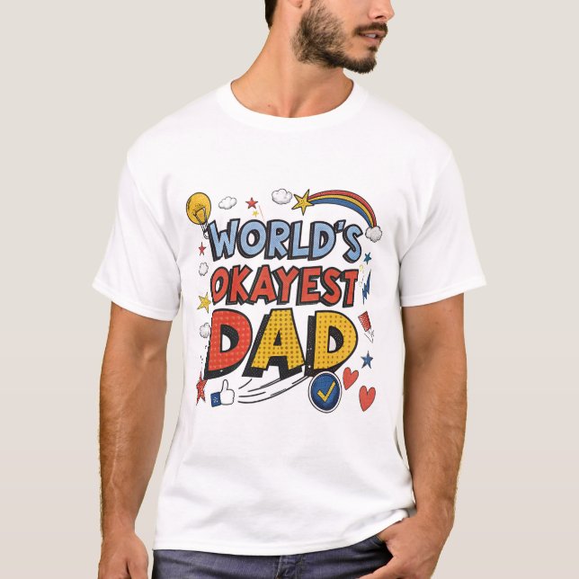 Världens okejaste pappa t shirt (Framsida)