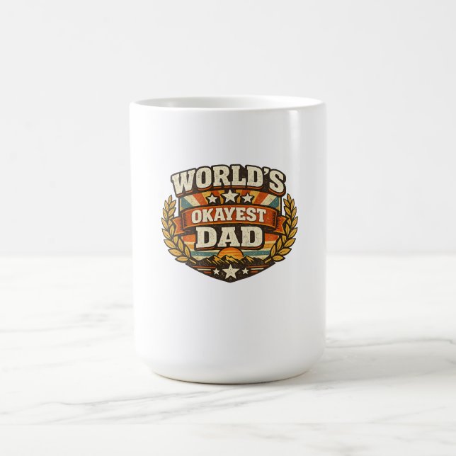 Världens okejaste pappa-tej kaffemugg (Center)