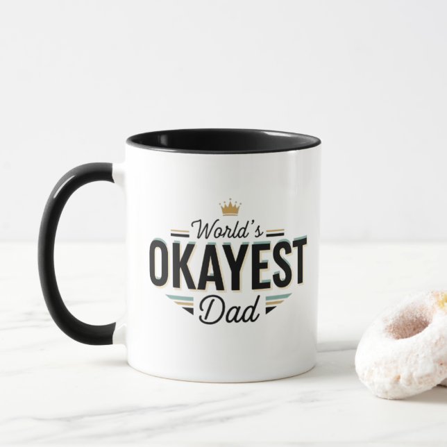 Världens okejaste pappamugg  mugg (Med munk)