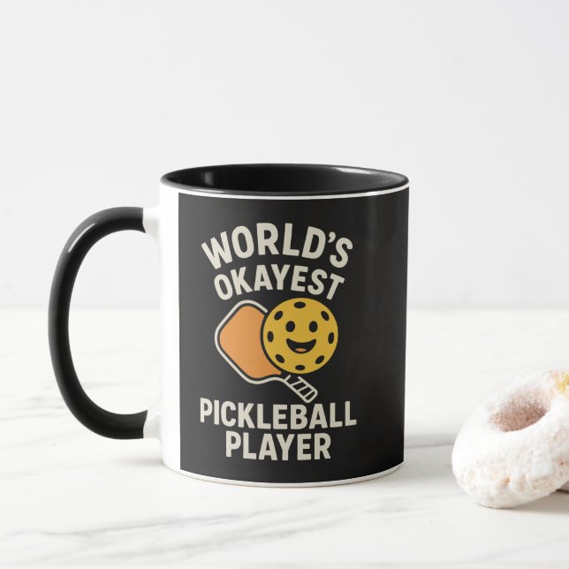 Världens okejaste pickleballspelare mugg (Med munk)