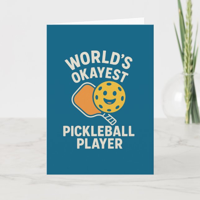 Världens okejaste pickleballspelare tack kort (Framsida)