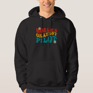 Världens okejaste pilot rolig pilot hoodie