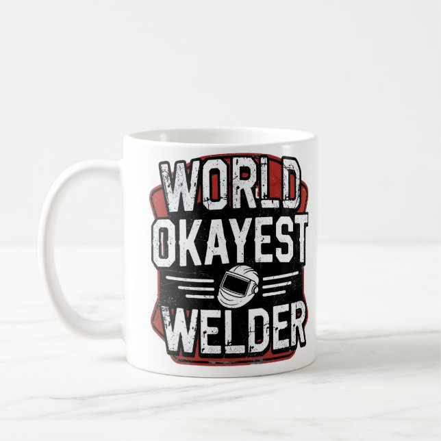 Världens okejaste svetsare presentidéer tillbehör  kaffemugg (Vänster)