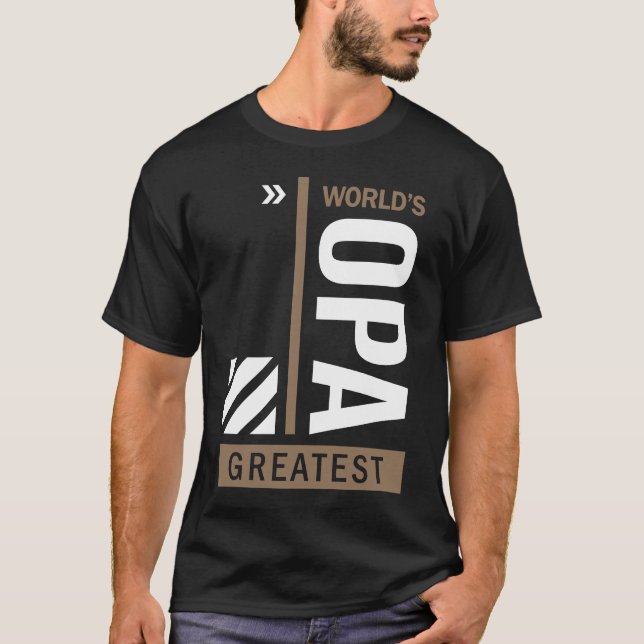 Världens Opa Underbarare T Shirt (Framsida)